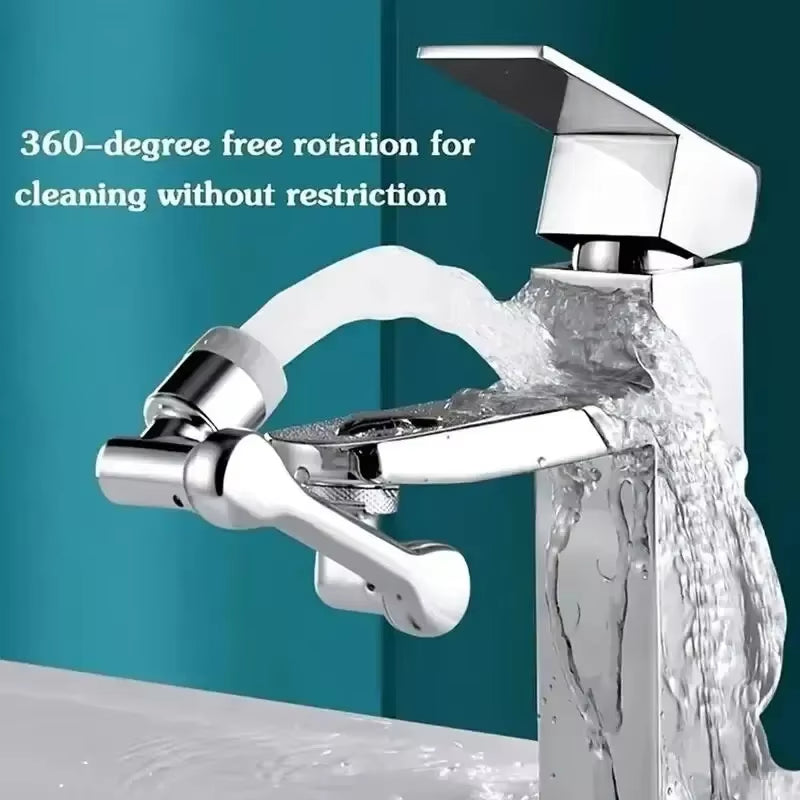 2Pcs Faucet Extender, ABS Robotic Arm,Single Mode,1080° Rotating Universal Faucet Extension, Swivel Faucet for Bathroom Sink