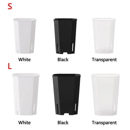 Plastics Side Hole Flower Pot Octagonal Square Pots Wholesale Succulent Flower Pots Resin Succulents Vientiane Pots Transparent