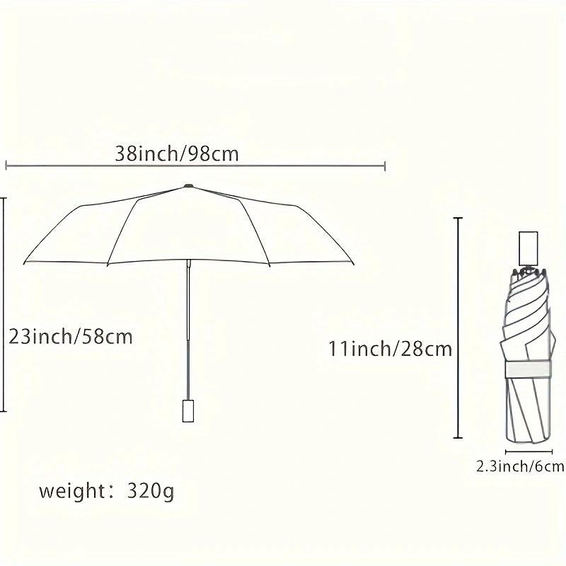 1 Fully Automatic Umbrella, Easy to Use, Compact and Portable Design, Suitable for Travel, Windproof Features, Rain and Water Weather Resistance, Business Folding Umbrella Waterproof Rain Black Travel Umbrella Compact Umbrella