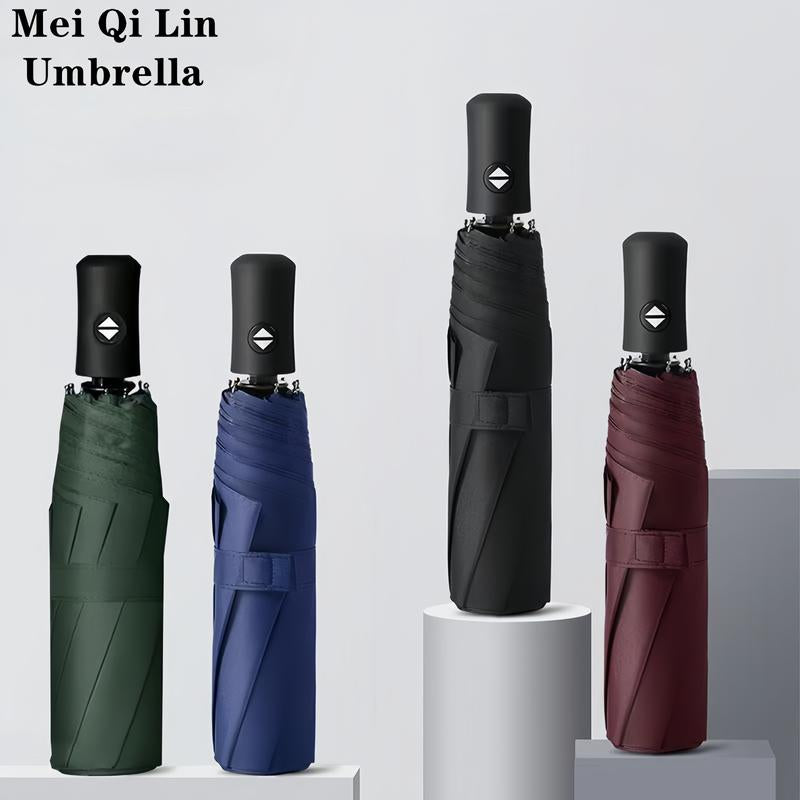 1 Fully Automatic Umbrella, Easy to Use, Compact and Portable Design, Suitable for Travel, Windproof Features, Rain and Water Weather Resistance, Business Folding Umbrella Waterproof Rain Black Travel Umbrella Compact Umbrella