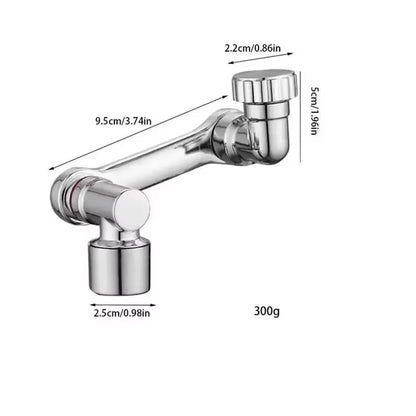 2Pcs Faucet Extender, ABS Robotic Arm,Single Mode,1080° Rotating Universal Faucet Extension, Swivel Faucet for Bathroom Sink
