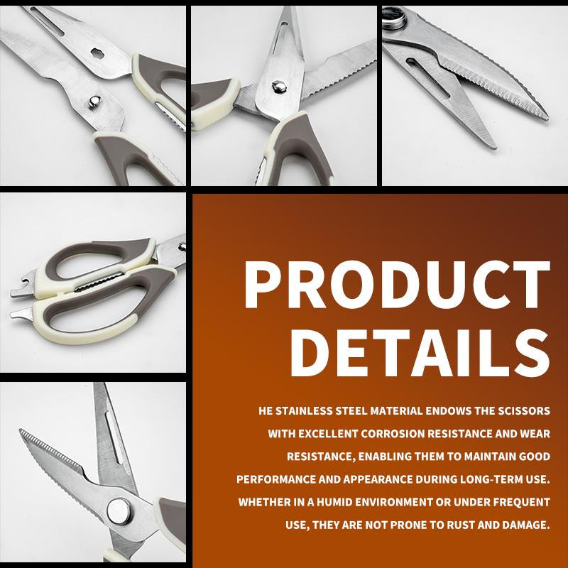 3 Piece Kitchen Scissors Setcutting Chicken Bonespeeling Fish Scalebottle Openingcanning Fruit Knifecutting Fruithigh Quality Steel Set