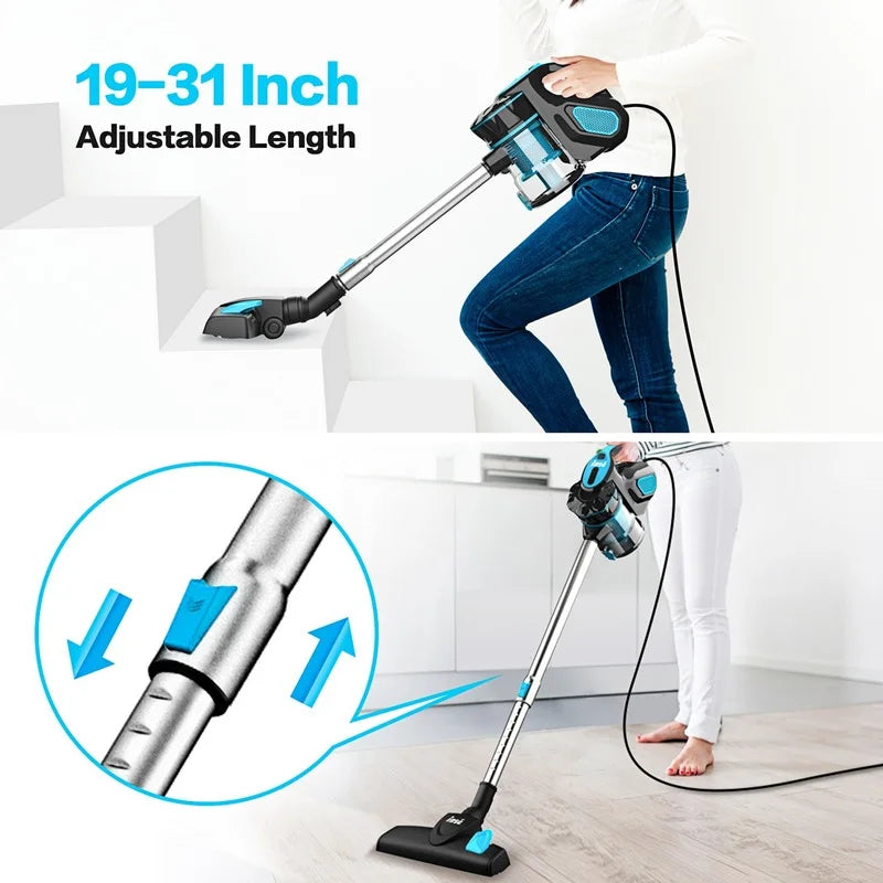 Wired Vacuum Cleaner  I5 Handheld Stick Vacuum With18Kpa 600W Powerful Suction Bagless Vacuum for Household Cleaning