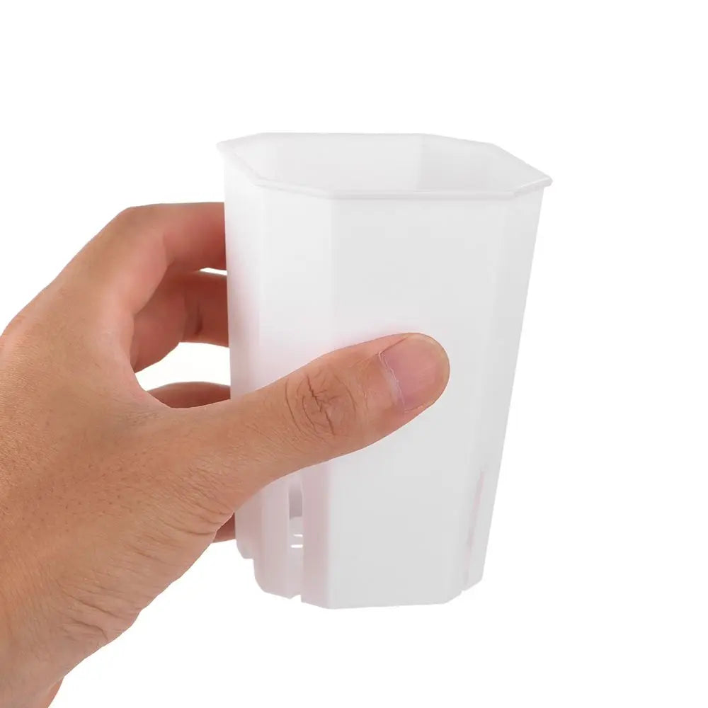 Plastics Side Hole Flower Pot Octagonal Square Pots Wholesale Succulent Flower Pots Resin Succulents Vientiane Pots Transparent