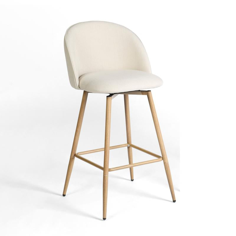 【Deal】Homy Casa Bar Stools Set of 2, 26" Swivel Counter Height Modern Upholstery Barstools for Kitchen Dining Home Minimalist Ergonomic Durable Design Sturdy Polyester Furniture