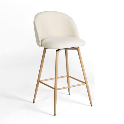 【Deal】Homy Casa Bar Stools Set of 2, 26" Swivel Counter Height Modern Upholstery Barstools for Kitchen Dining Home Minimalist Ergonomic Durable Design Sturdy Polyester Furniture