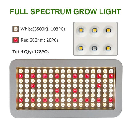 SEAMETAL 3000W LED Grow Light Full Spectrum Indoor Plants Growing Light Tent 8H/12H/16H/20H Timer Auto On/Off Phyto Growth Lamp