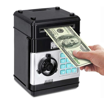 Piggy Bank, Saving Box, Electronic ATM Password Cash Coin Can Auto Scroll Paper Money Saving Box Toy Gift