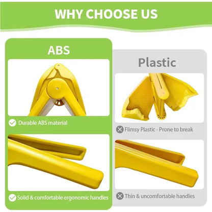 Max Juice Extraction Lemon Lime Squeezer Easytouse Flat Lemon Squeezer with Leverage Squeezer with Built in Strainer Yellow