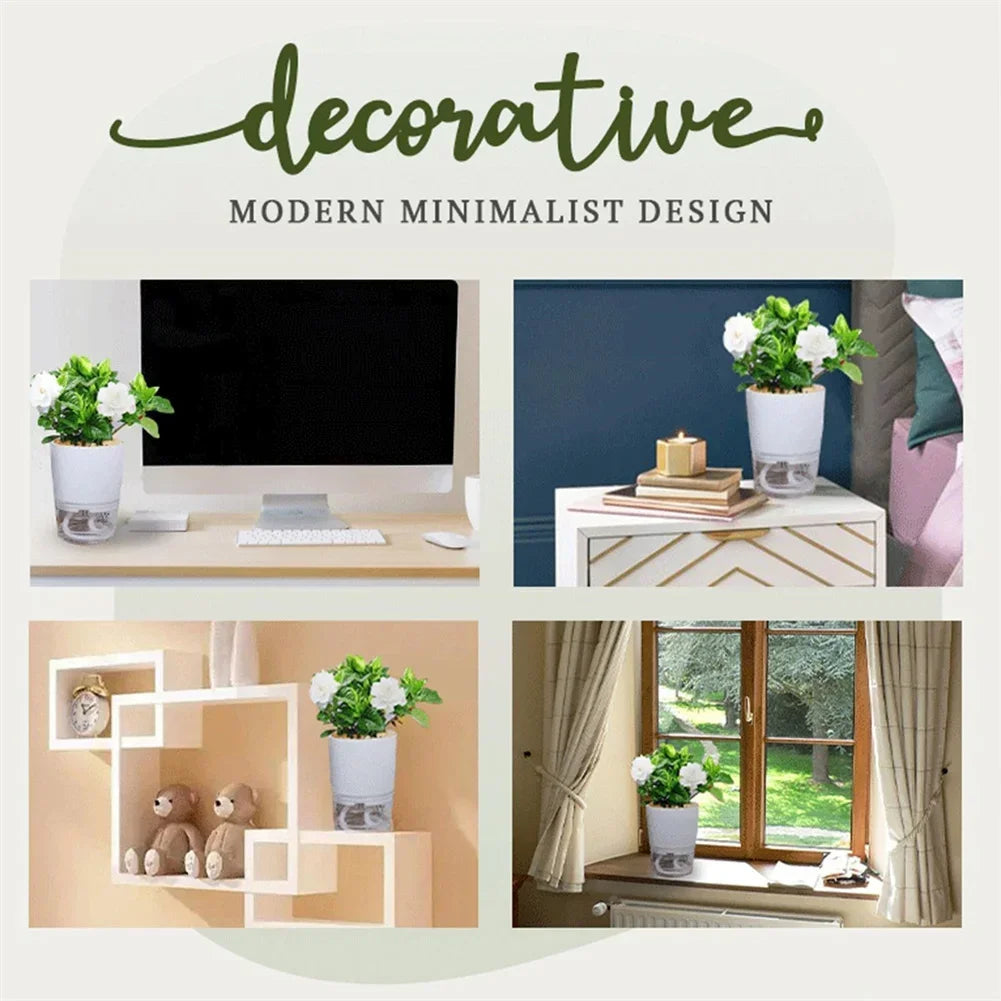 Self Watering Plant Pots Lazy Hydroponic Water Absorbing Flower Pot Succulent Plant Flowerpot Garden Modern Decorative Pot