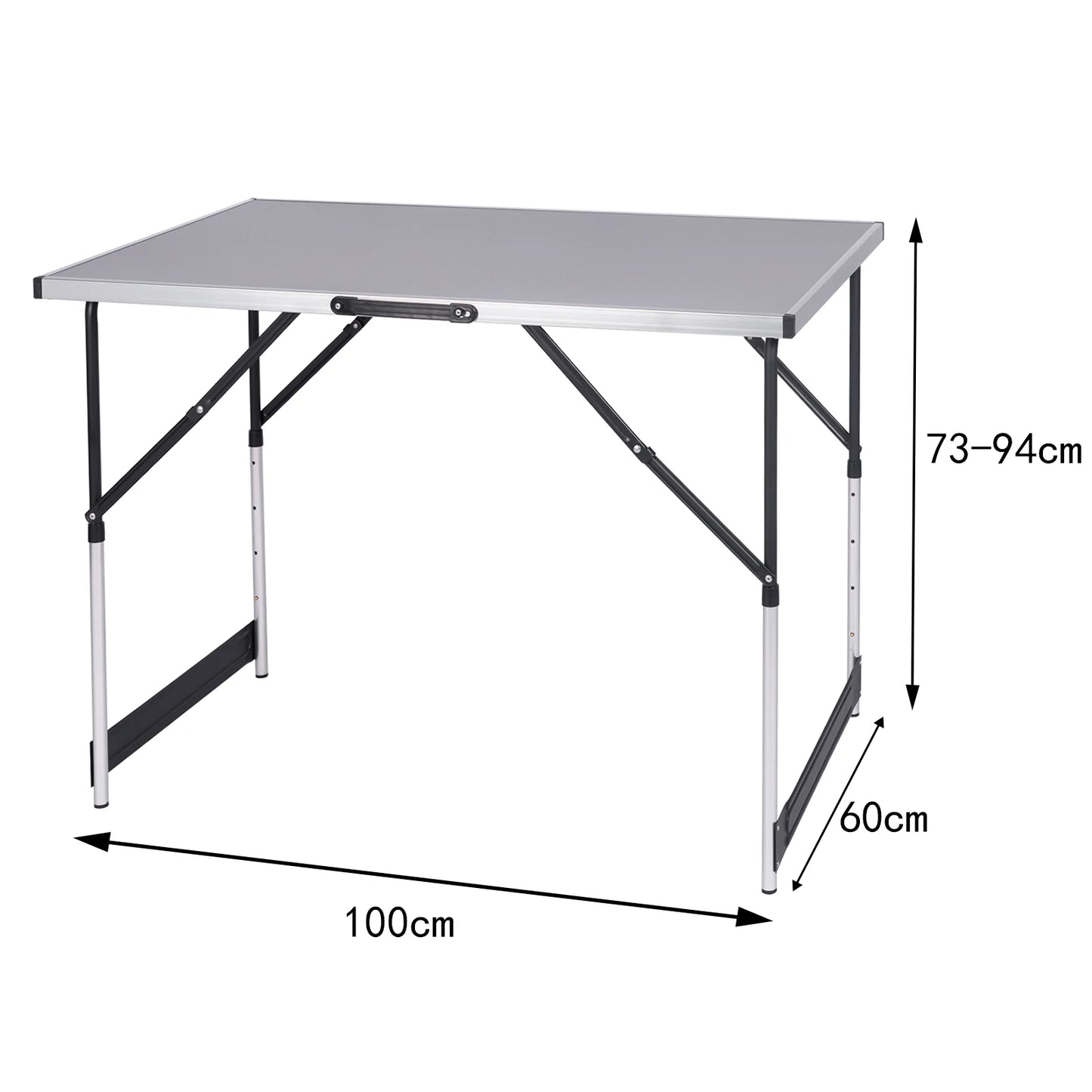 Aluminum Steel Folding Camping Table Foldable Outdoor Dinner Desk Garden Work Balcony Table for Family Party Picnic BBQ