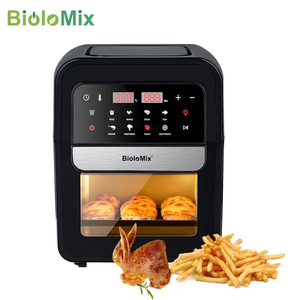 Multifunctional 7L Air Fryer without Oil Electric Oven, Dehydrator, Convection Oven, Touch Screen Presets Fry, Roast