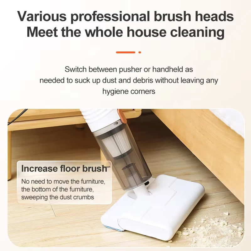 Vacuum Cleaner Brushless 400W High Power Cleaning Machine Dual Use Dry and Wet Button Rod Type 19000PA Vacuum Cleaner for Home