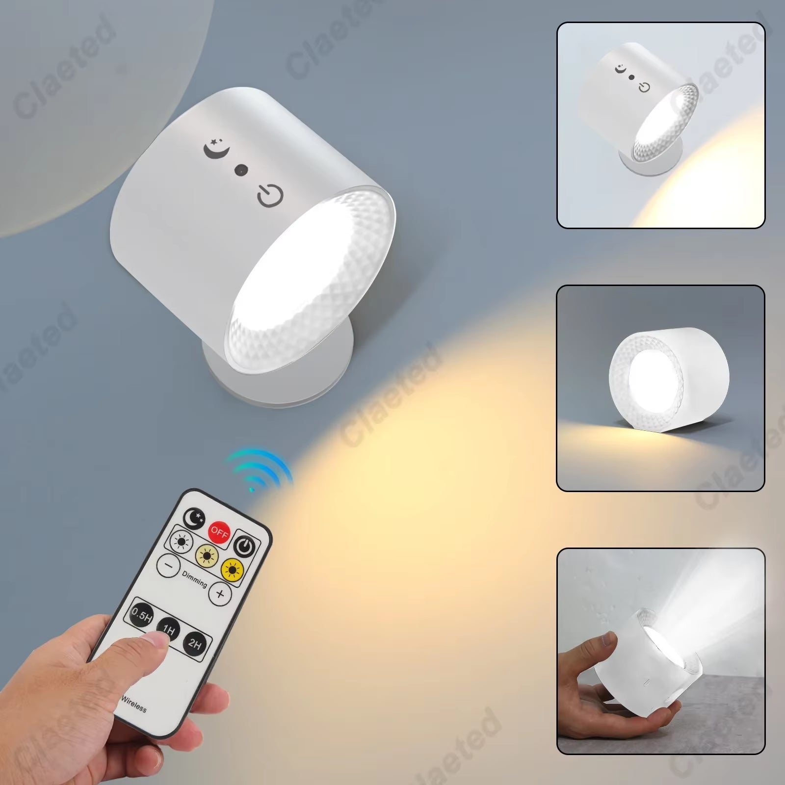 Touch & Remote Control Indoor Wireless Rechargeable Wall Lamp Battery Powered LED Cordless Wall Sconces Light with USB Charging