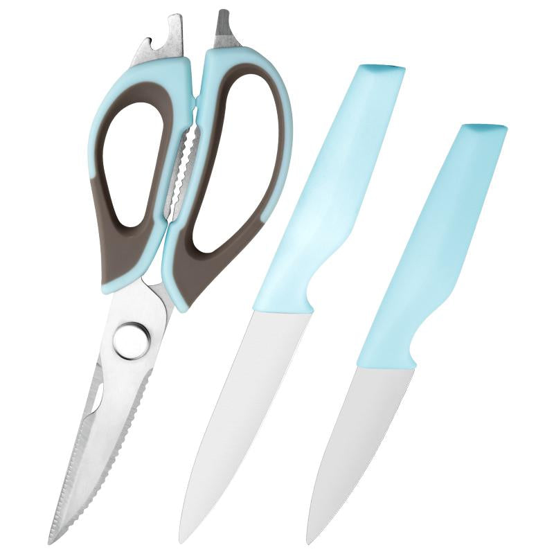 3 Piece Kitchen Scissors Setcutting Chicken Bonespeeling Fish Scalebottle Openingcanning Fruit Knifecutting Fruithigh Quality Steel Set