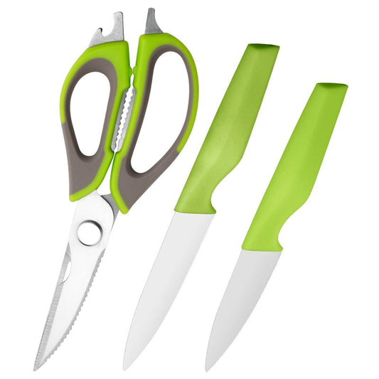 3 Piece Kitchen Scissors Setcutting Chicken Bonespeeling Fish Scalebottle Openingcanning Fruit Knifecutting Fruithigh Quality Steel Set