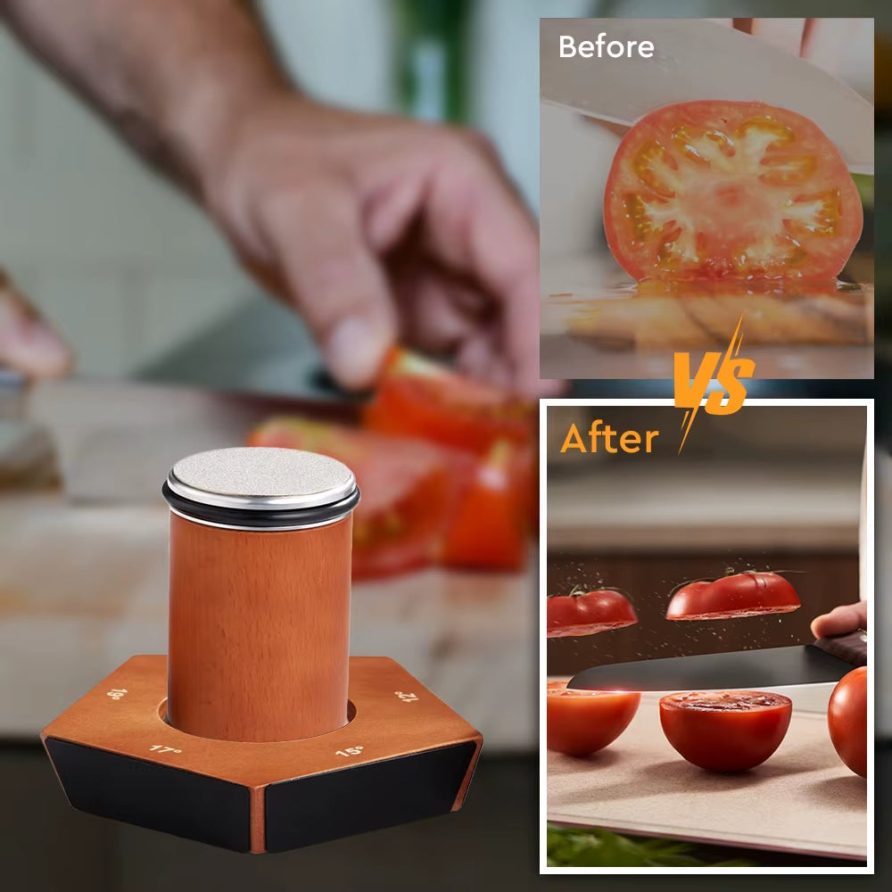 Knife Sharpener Tool Rolling Knife Sharpeners Stone Disc 5 Sharpening Angles Grind Magnetic Knife Holder Kitchen Tool