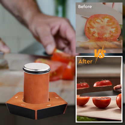 Knife Sharpener Tool Rolling Knife Sharpeners Stone Disc 5 Sharpening Angles Grind Magnetic Knife Holder Kitchen Tool