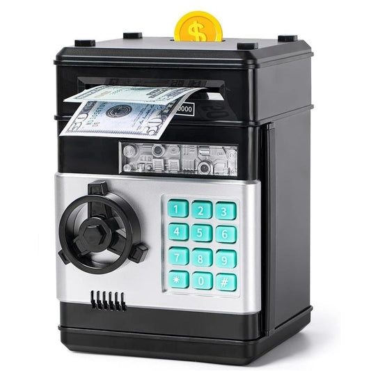 Piggy Bank, Saving Box, Electronic ATM Password Cash Coin Can Auto Scroll Paper Money Saving Box Toy Gift