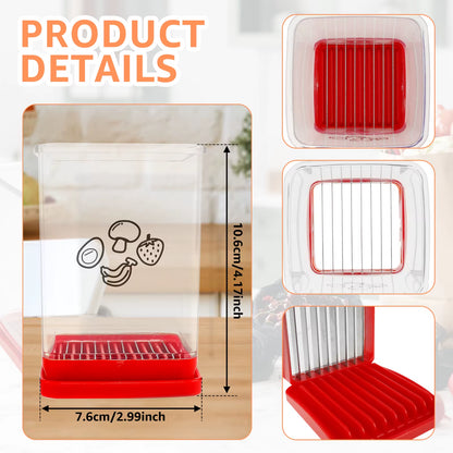 Speed Cup Slicer with Push Plate Portable Fruit Vegetable Speed Slicer Kitchen Manual Cup Cutter Banana Strawberry Slicing Tool