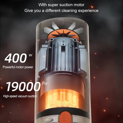 Vacuum Cleaner Brushless 400W High Power Cleaning Machine Dual Use Dry and Wet Button Rod Type 19000PA Vacuum Cleaner for Home