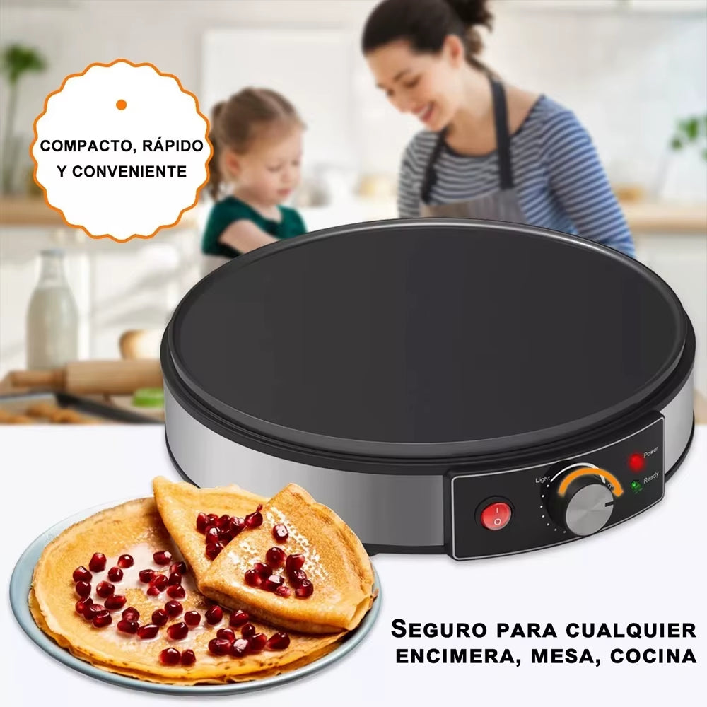 Electric Crepe Maker Machine Pancake Machine with Non-Stick Griddle Batter Spreader Crepes Maker 1000W Kitchen Cooking Tools