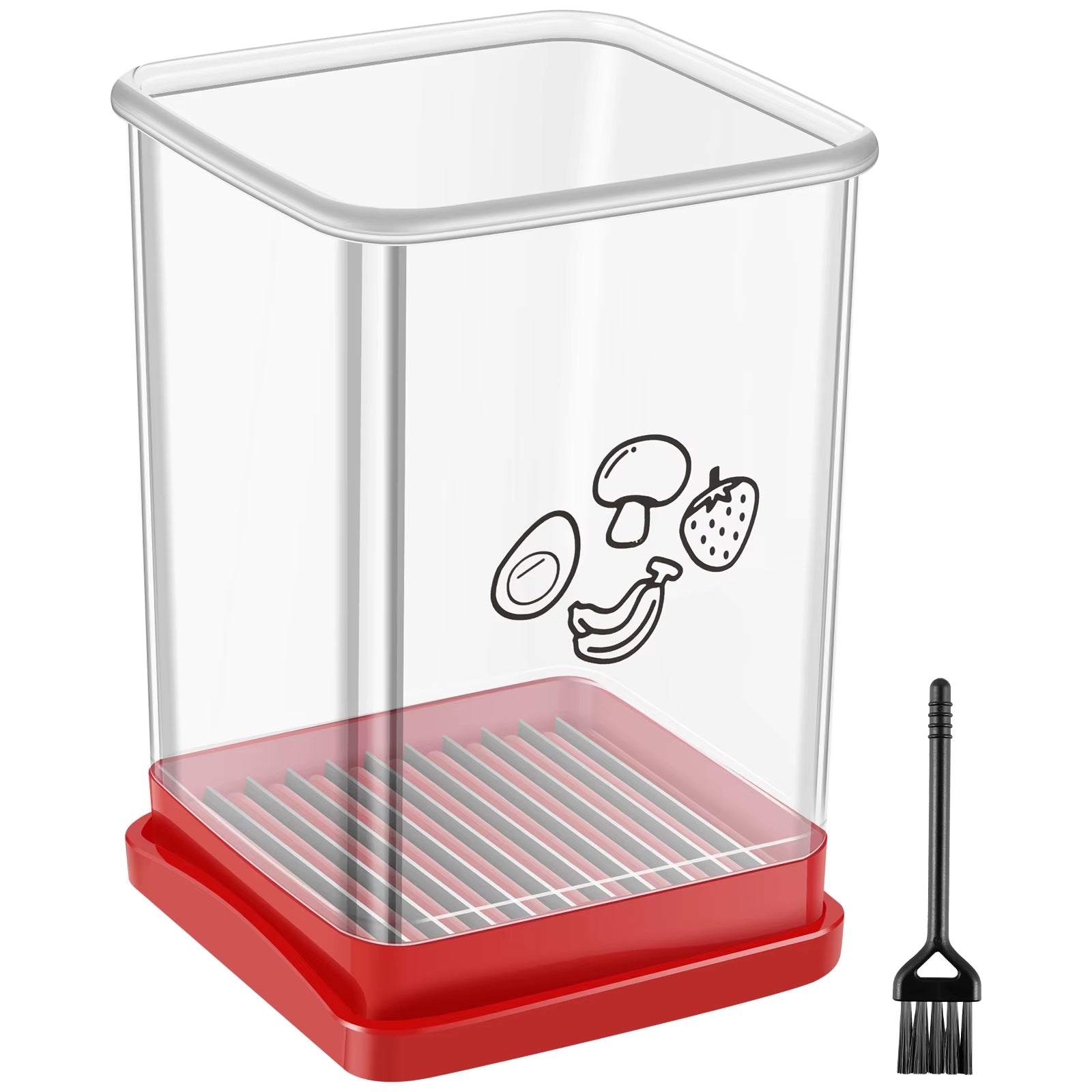 Speed Cup Slicer with Push Plate Portable Fruit Vegetable Speed Slicer Kitchen Manual Cup Cutter Banana Strawberry Slicing Tool