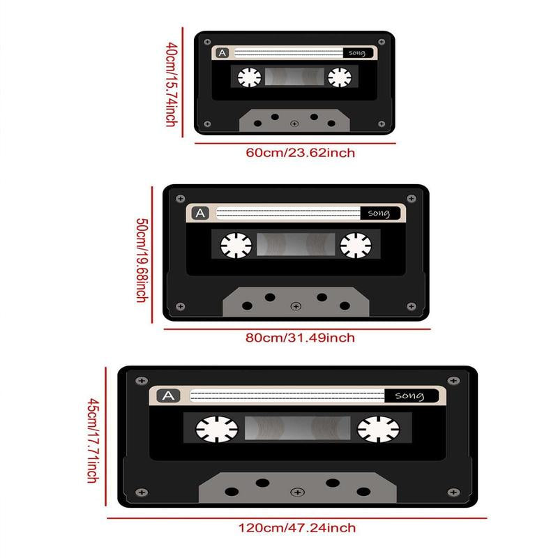 Magnetic Tape Pattern Rug, 1 Count Modern Style Non-Slip Floor Mat, Home Decoration Mat for Living Room & Bedroom & Kitchen