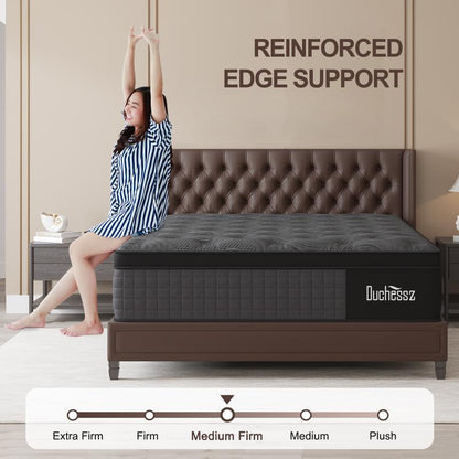 Duchessz 10"12"14" Twin Full Queen King Size Mattress in a Box Hybrid Spring Memory Foam