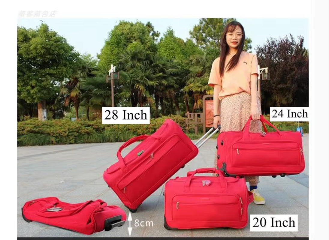 Men Travel Trolley Bags Wheeled Bag Women Travel Luggage Bag Rolling Suitcase Travel Rolling Bags on Wheels Travel Luggage Bag