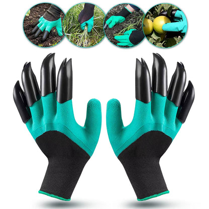 Gardening Gloves with Claws Breathable Waterproof Working Digging Planting Sting-Resistant Non-Slip Protective Latex Gloves
