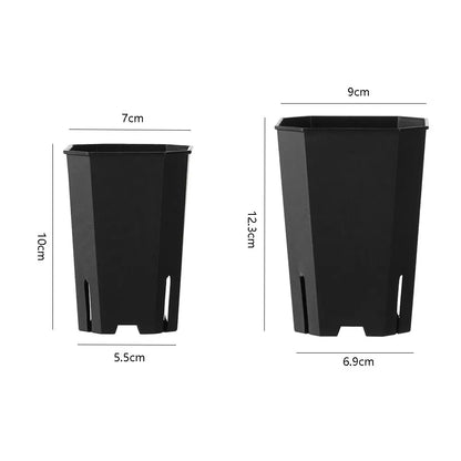 Plastics Side Hole Flower Pot Octagonal Square Pots Wholesale Succulent Flower Pots Resin Succulents Vientiane Pots Transparent