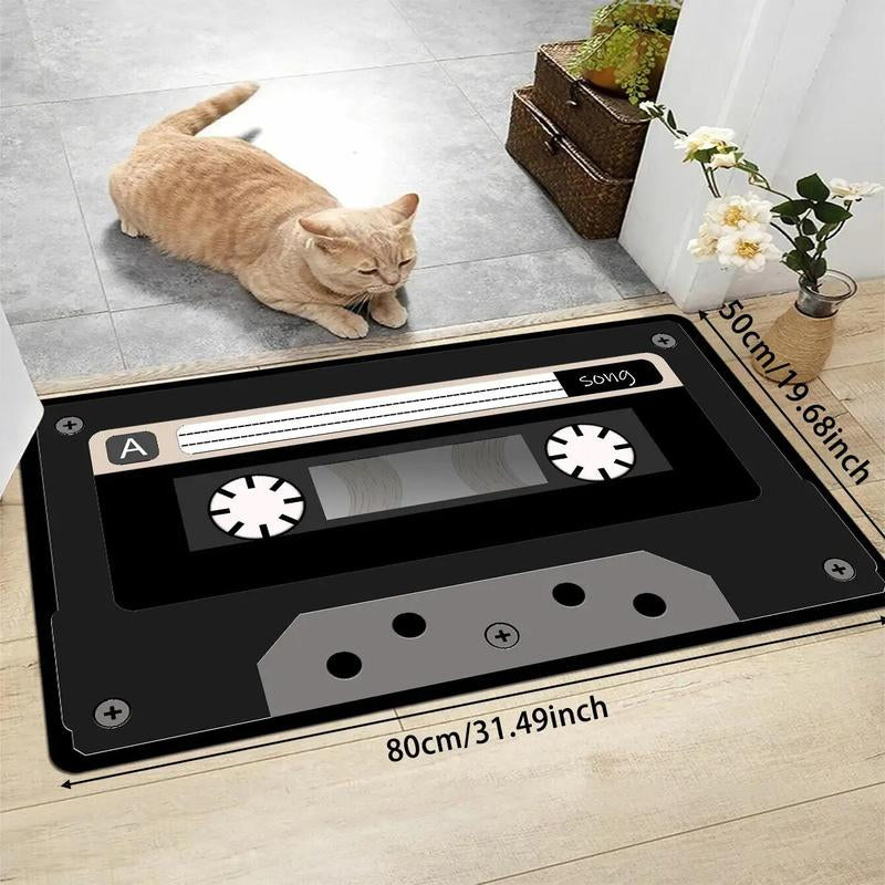 Magnetic Tape Pattern Rug, 1 Count Modern Style Non-Slip Floor Mat, Home Decoration Mat for Living Room & Bedroom & Kitchen