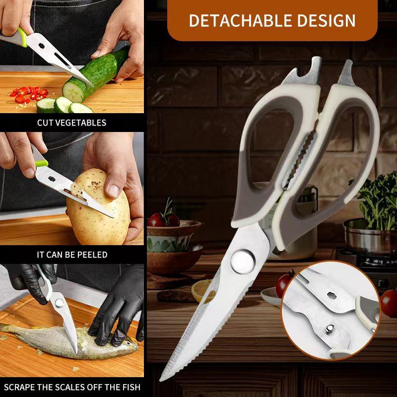 3 Piece Kitchen Scissors Setcutting Chicken Bonespeeling Fish Scalebottle Openingcanning Fruit Knifecutting Fruithigh Quality Steel Set