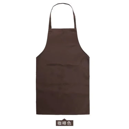 Adjustable Cooking Apron Unisex Household Solid Color Chef Waiter Barbecue Hairdresser Adult Pocket Apron Kitchen Supplies Tool
