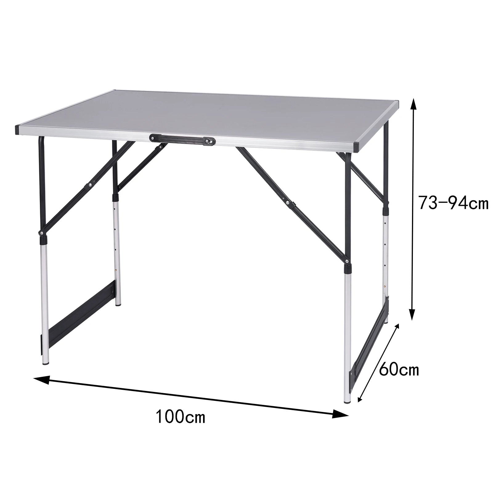 Aluminum Steel Folding Camping Table Foldable Outdoor Dinner Desk Garden Work Balcony Table for Family Party Picnic BBQ