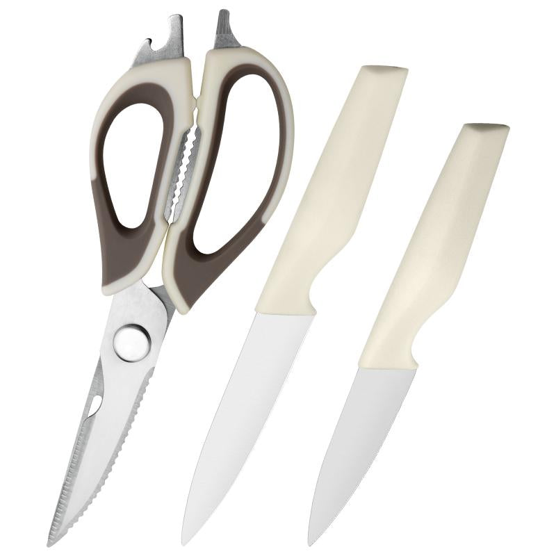 3 Piece Kitchen Scissors Setcutting Chicken Bonespeeling Fish Scalebottle Openingcanning Fruit Knifecutting Fruithigh Quality Steel Set