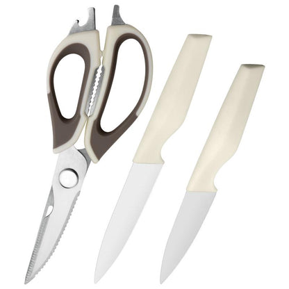 3 Piece Kitchen Scissors Setcutting Chicken Bonespeeling Fish Scalebottle Openingcanning Fruit Knifecutting Fruithigh Quality Steel Set