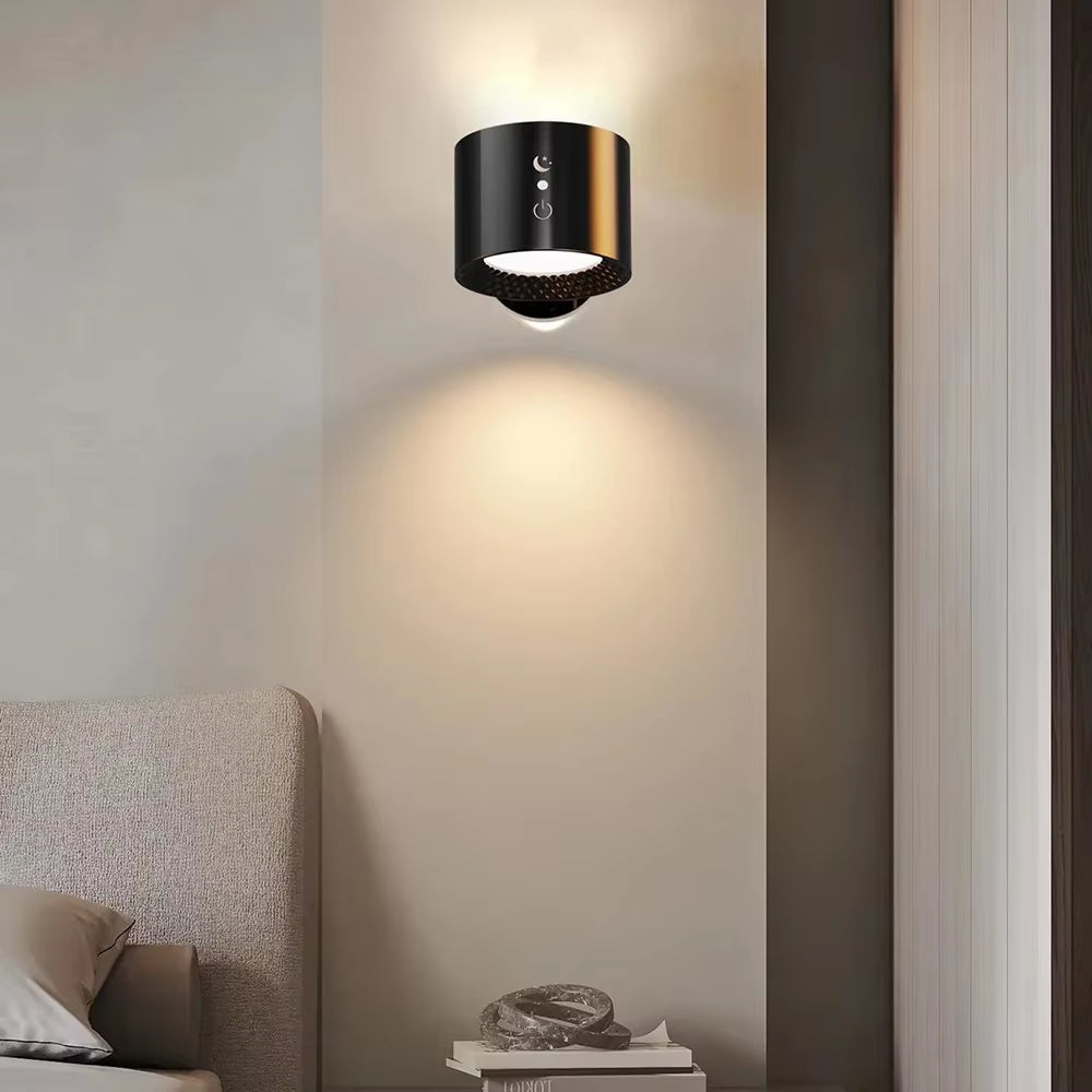 Touch & Remote Control Indoor Wireless Rechargeable Wall Lamp Battery Powered LED Cordless Wall Sconces Light with USB Charging